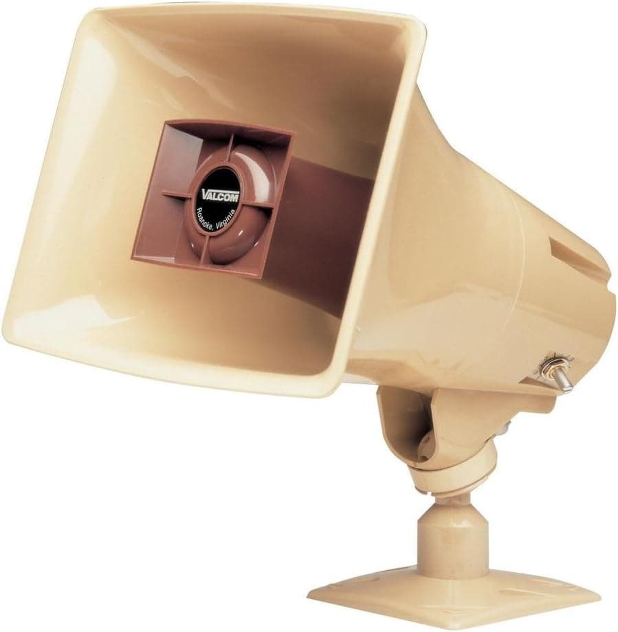 Valcom Inc - Horn 15 watt beige one-way amplified - V-1036C