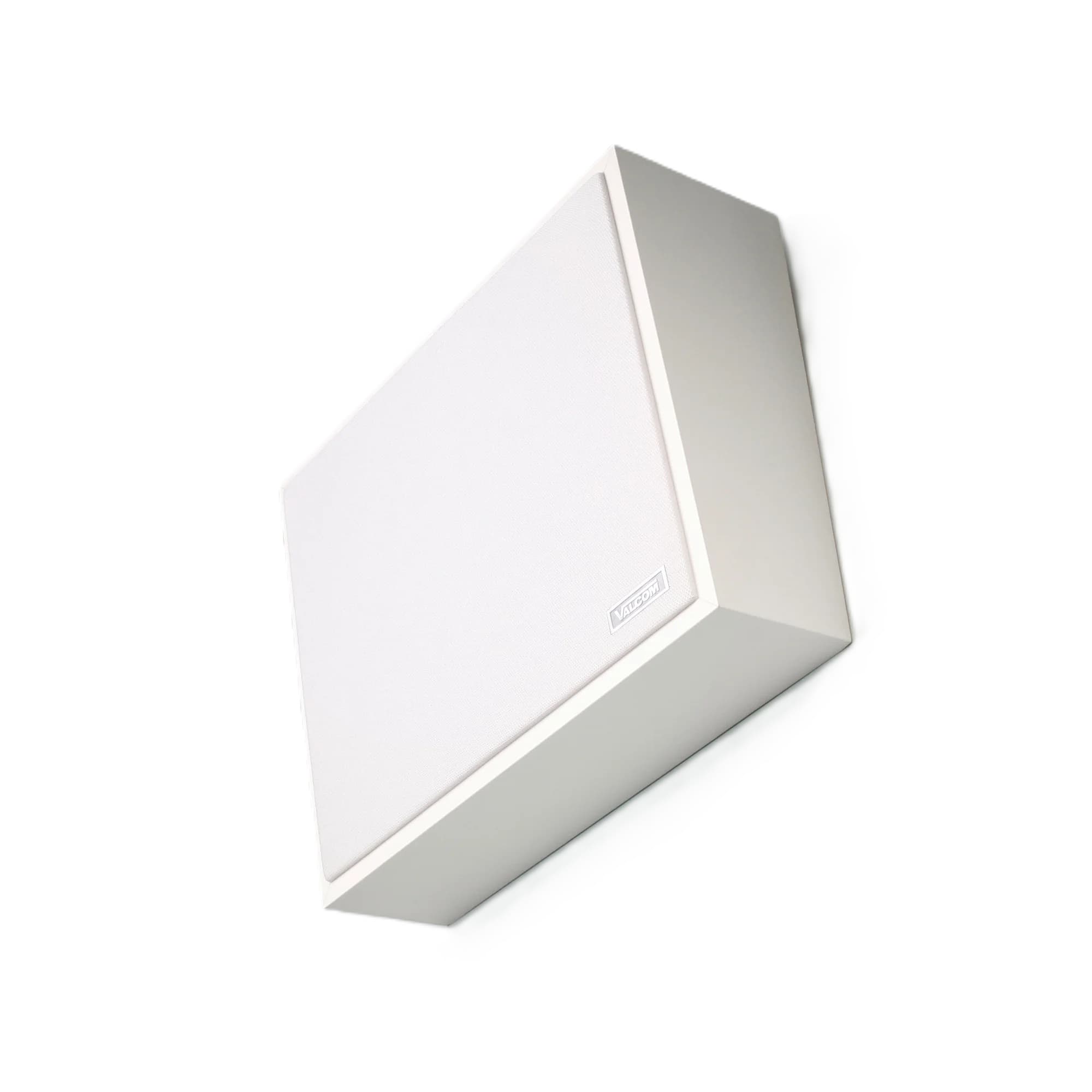 Valcom Inc V-1016-W - Speaker Wall One-way Amplified. White Vinyl With White Cloth Grille