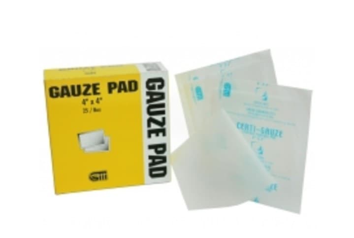 Certified Safety Manufacturing Inc. R231-213 - Certi-gauze Pads - 4" X 4" 25/box,
