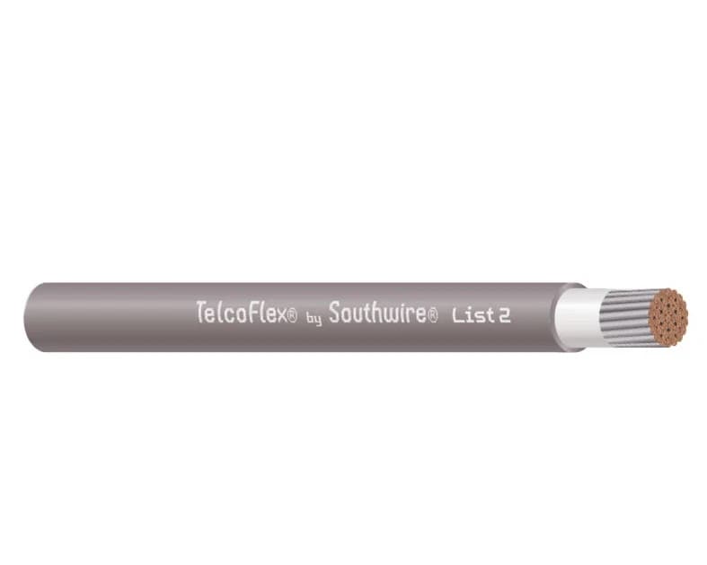 12-units min. Southwire Telcoflex List 2 #2 Awg, Grey - TF2L2-GRY