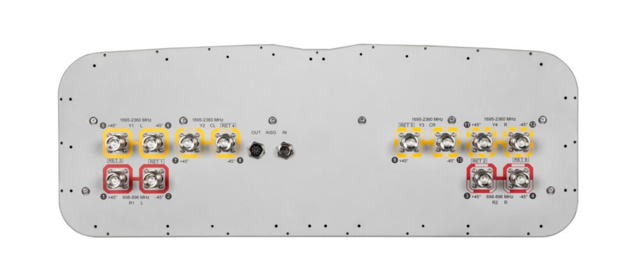 CommScope NNH4-65C-R6-HG - Standardization Exception, Ant 4lb 8hb 65deg 6ret