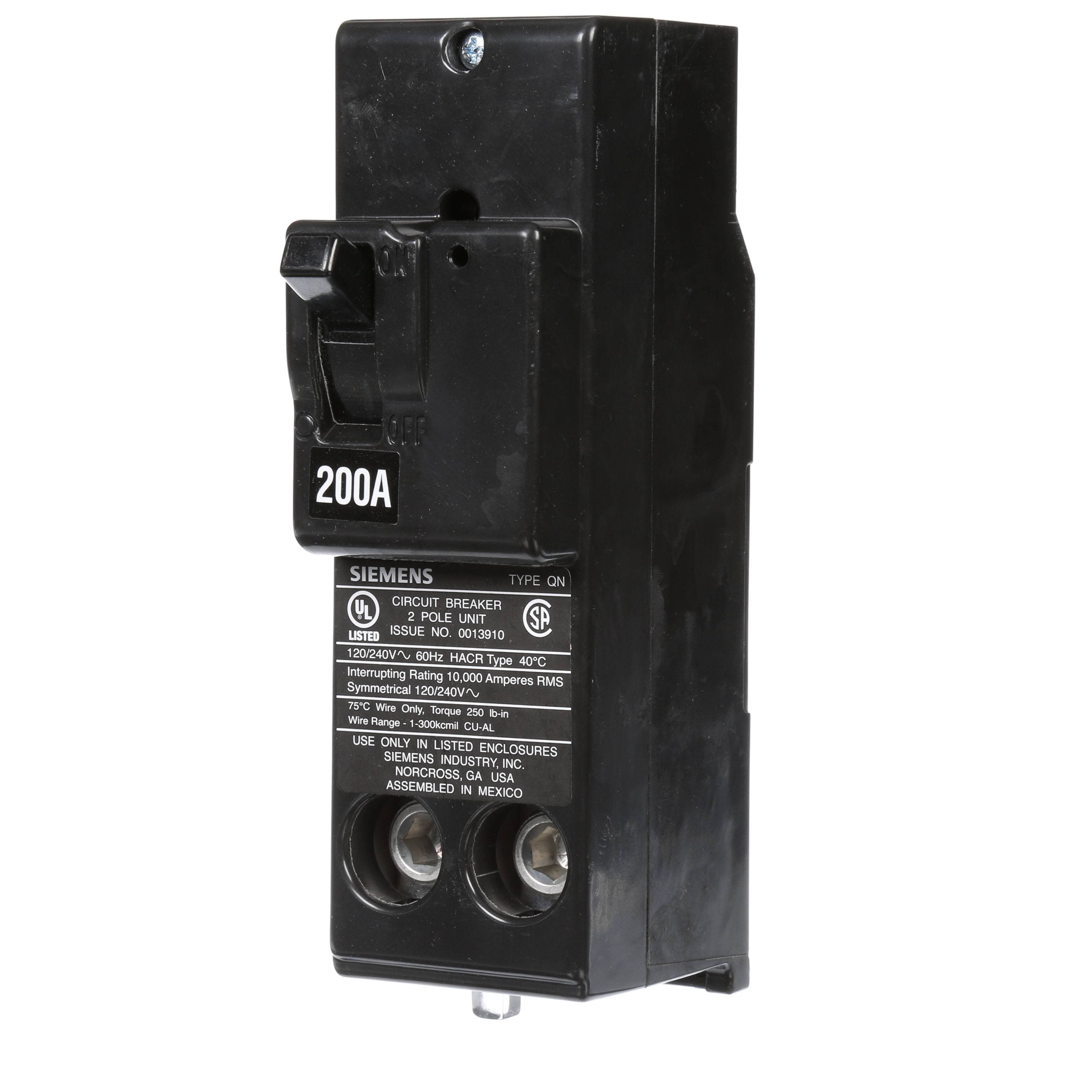 Siemens QN2200 - 2 Pole 200a Cb Frame Breaker