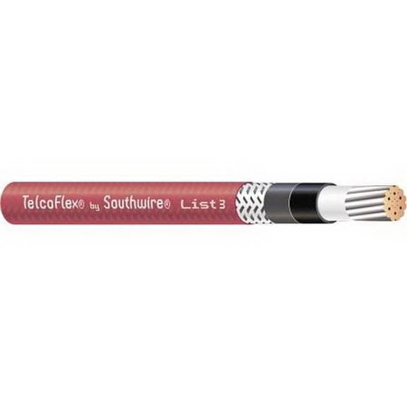 11-units min. Southwire TelcoFlex  TelcoFlex III Power Cable, #6 AWG, Red - 56986601