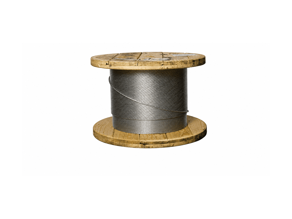 5000-units min. Lexco Cable Manufacturing  Strand, ( Stainless Steel ) 3/8", 5000' Reel, Domestic, Price per foot - 38719SSAC-D