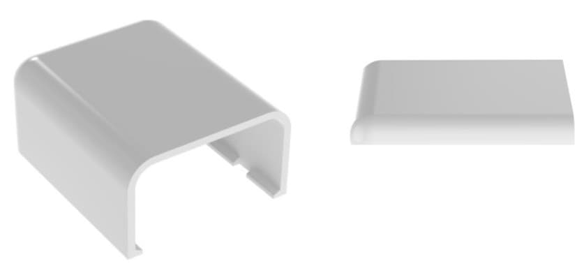 Panduit Corporation ECF10WH-X - Raceway Accessory, End Cap Fitting, Ld10, White