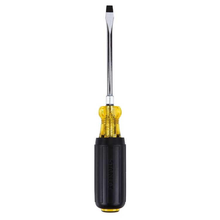 14-units min. Stanley Black & decker, Inc.  Screwdriver Standard Tip Round Blade 4-inch Cushion Grip Contractor Grade - 66-090