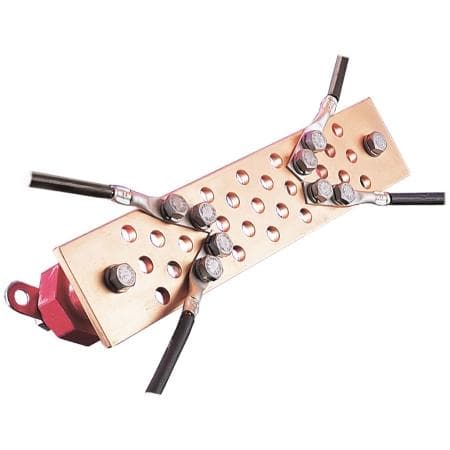 3-units min. CommScope  1/4x4x12 Univ 4x13-hol;e Cu Buss Bar, Ground Bar W/hdwr - UGBKIT-0412