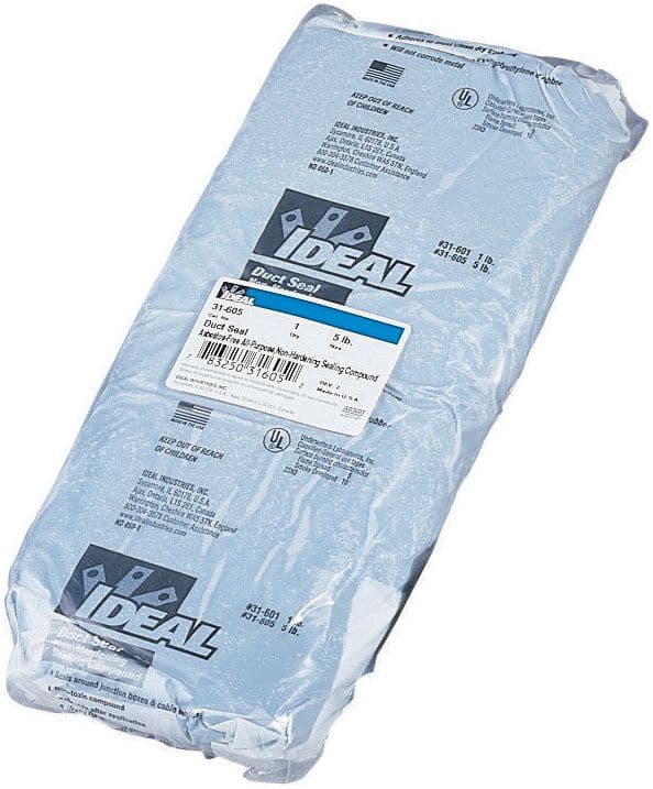 Ideal 31-605 - Duct Seal 5-pound Block. Use As A Fire Stop Around Conduit And Cable Runs
