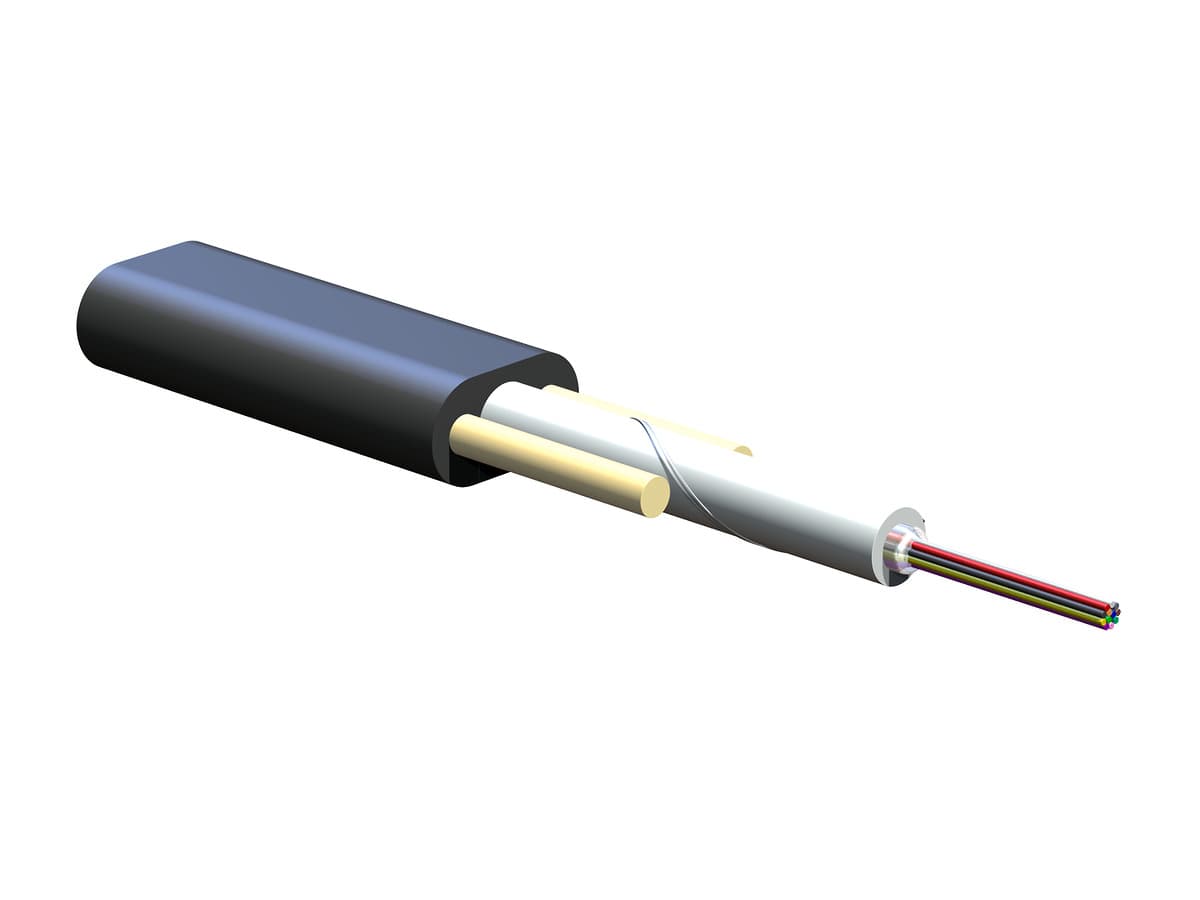 Corning 012EB4-14101A20 - FIBER, 12 FIBER, SST DROP, NON ARMORED,  SINGLE MODE,  4/3 ATTENUATION,  MARKED IN FEET