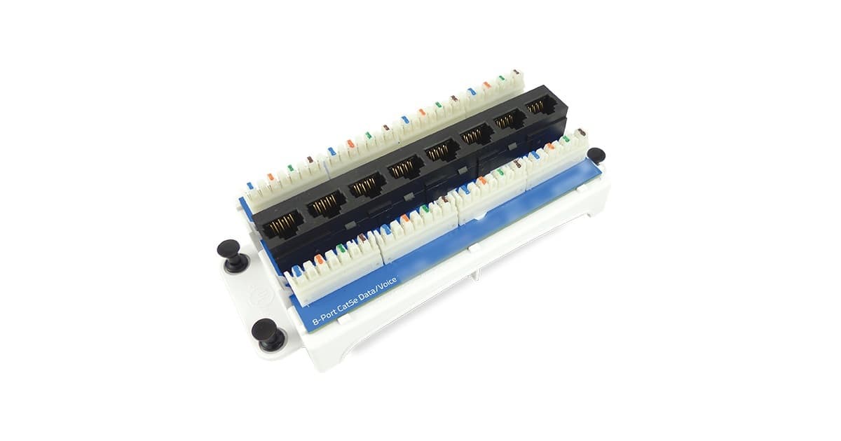 6-units min. Oldcastle BuildingEnvelope Module, Data/voice, 8 Port, Cat5e Rj45 - DM8
