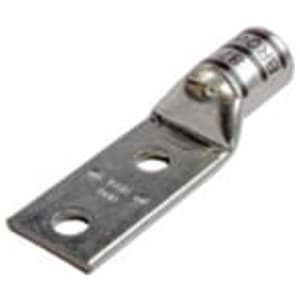 107-units min. ABB Installation Products  Copper Two-hole Lug - Straight Standard Barrel - Max 35kv, 500 Kcmil Wire, 1/2 Inch Bolt Size, 1 3/4 Inch Hole Spacing, Tin Plated With Inspection Hole, Brown 87 - 54286