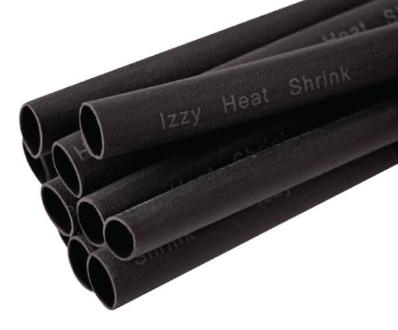 Izzy Lugs HS-.25X48 - Heat Shrink Black 0.25lnx48ln W/adhesive, 3:1 Shrink Ratio