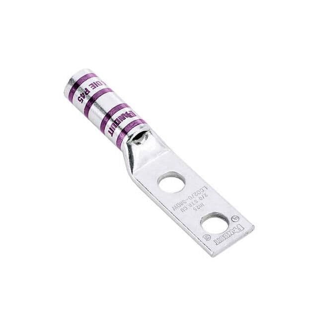 Generic Brand LCCX4/0-38D-X - Two-hole, Flex Lug, 4/0 Awg Wire, 3/8 Stud Hole, 1 Hole Spacing, Purple  (geclb4/0wc2c)