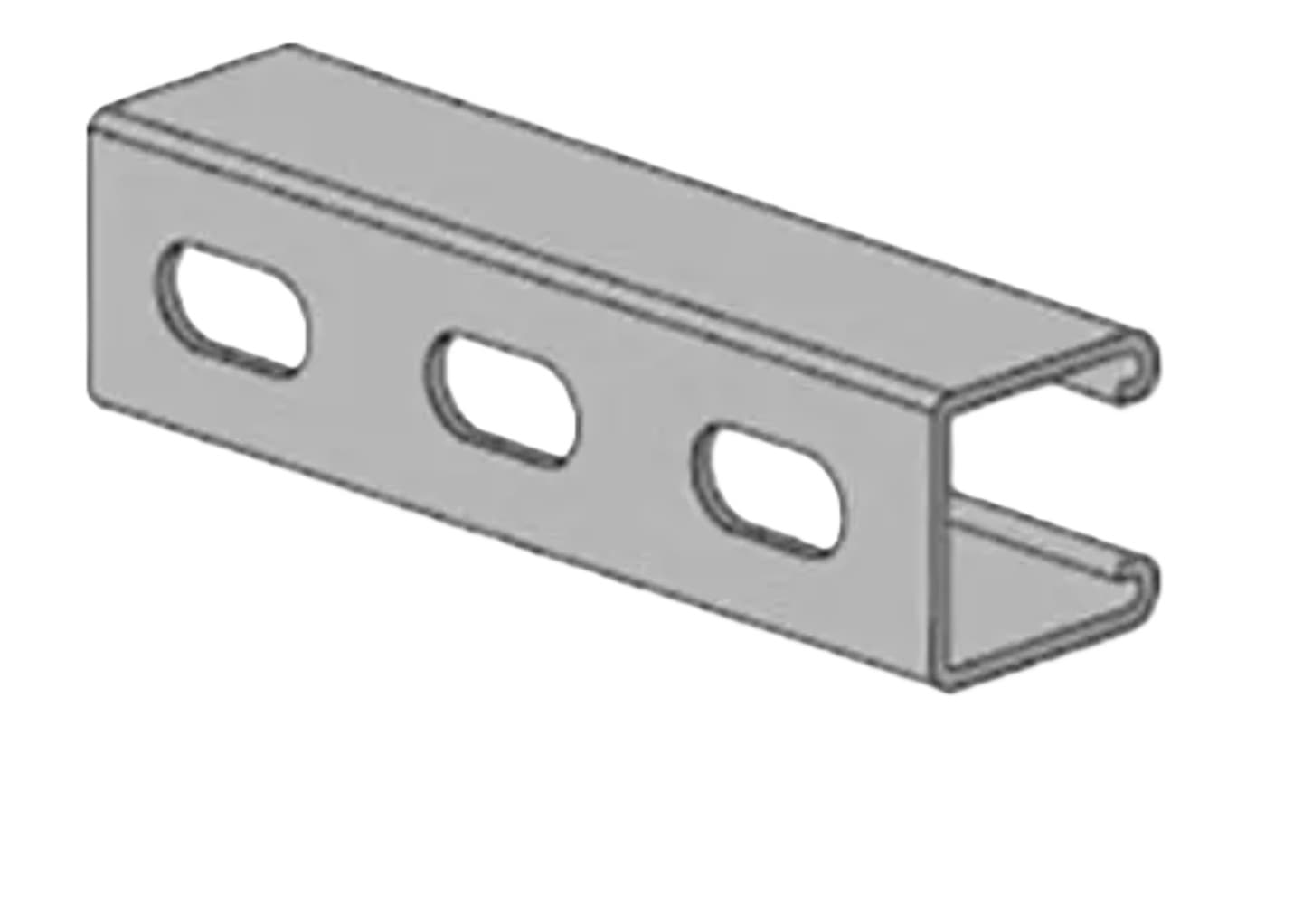 2-units min. Premier  Strut 1-5/8 Inch X 1-5/8 Inch X 10 Feet Galvanized 12-gauge With 9/16 Inch X 1-1/4 Inch Slots On 2 Inch Centers - PT-STRUT-158-HDG