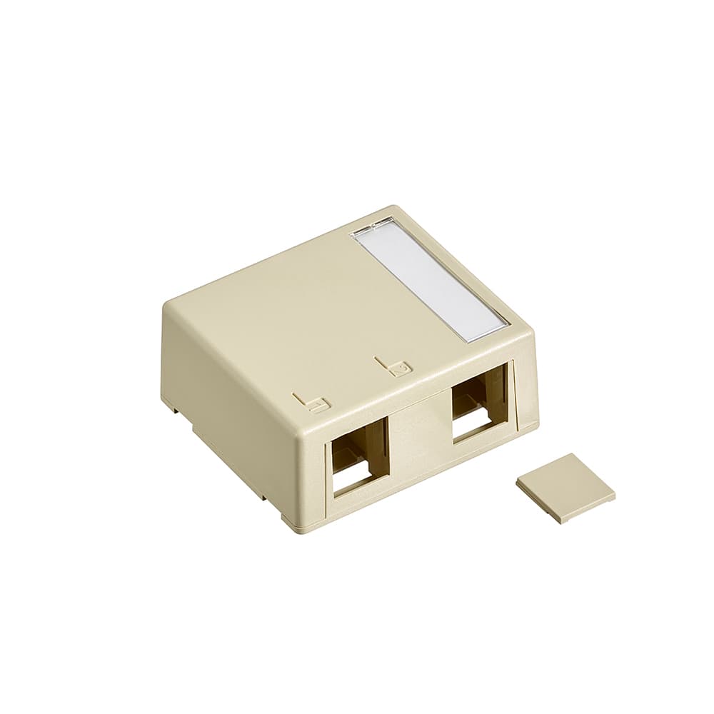Leviton 41089-2IP - 2-port Surface Mount Field Configurable Housing - Ivory