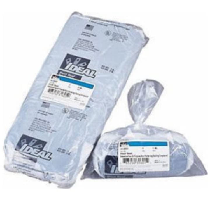 Ideal 31-601 - Duct Seal 1-pound Block.  Use As A Fire Stop Around Conduit And Cable Runs. Seals Around Junction Boxes  Flashings And Service Entrances. Permanently Soft  Non-toxic Compound Can Be Painted Immediately After Application