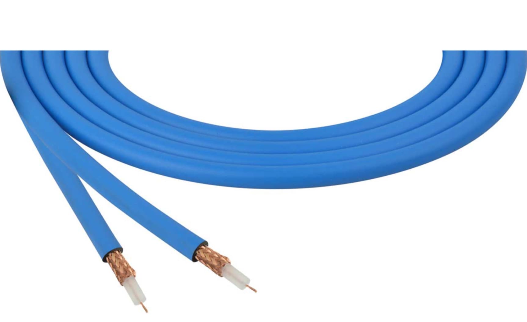 20-units min. Belden Cable, Mini Rg59 Quad Shield 8pack Blue,ft - YR530581GA500TVC