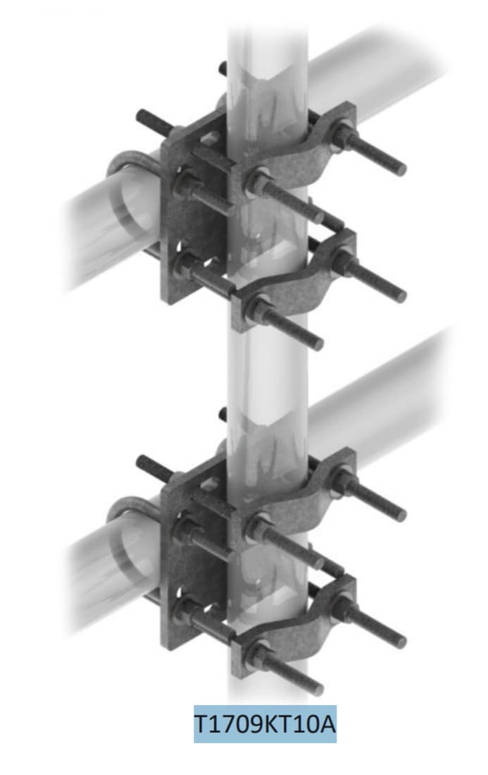 2-units min. Kenwood Pipe Mount Crossover Kit 2-7/8-3-1/2 Kit Of Two. (half-clamps) - T1709KT10A