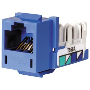 Hubbell HXJ5EB24 - Jack Hxj Cat5e 8 Position Universal A/b Blue