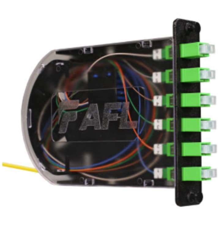 AFL PM-L-06-ASC-0-S-01 - Polimod Patch/splice Unit 6 Fiber Singlemode Sc-asf Green Adapers 900um Singlewide Black