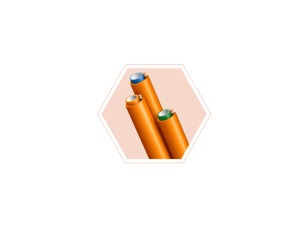 6561-units min. Dura-Line  1-way, 14/10mm Microduct, Orange Hdpe, Tracer - 10014406
