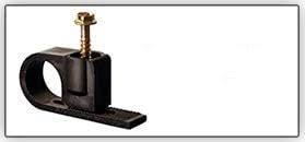 375-units min. Telecrafter Products Clip Flex Black Multiple Cables Screw-in Depth To 7/8 Inch - M7BK