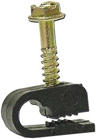 50000-units min. Hellermann Tyton FC14 BLACK Clip Cable Dual Rg596 Black - FC-14 BLACK