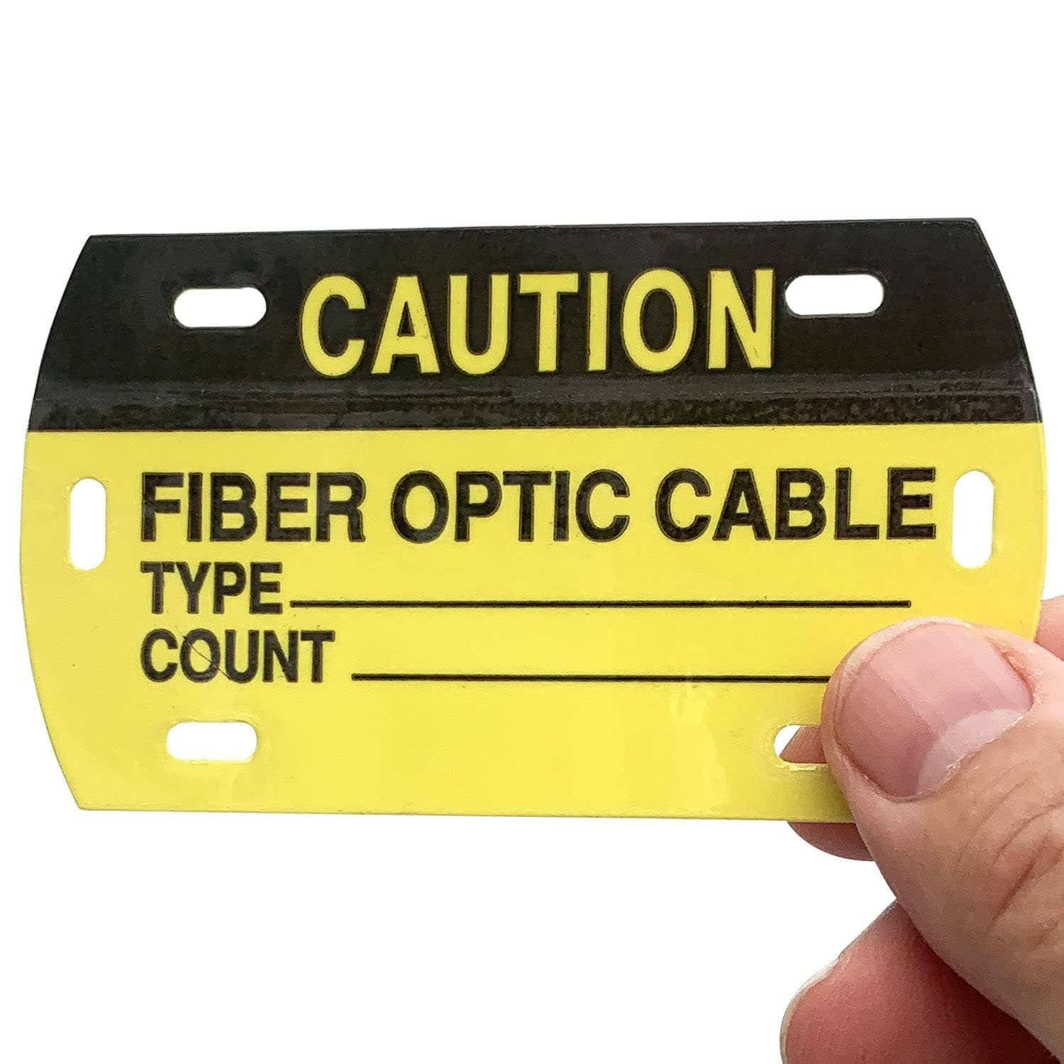 2-units min. Premier Cable Marker 7 Inch X 4 Inch Caution Fiber Optic Va50 Order Min / 50 Order Multiple - SA3-TSD-VA