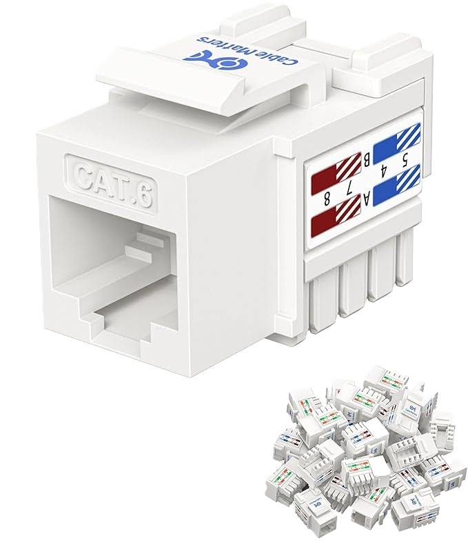 2-units min. Premier 1-KJC6-WH25 - Jack Module Cat6 White Keystone Bulk 25pk - 1-KJC6-WH25