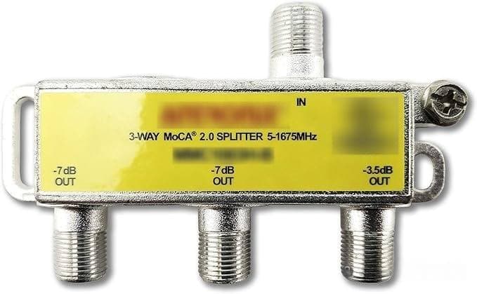 90-units min. Premier 3-way Horizontal Port Coax Splitter Unbalanced 5-1675 Mhz Bandwidth Moca 2.0 Optimized - PT-MoCA-3W-2.0