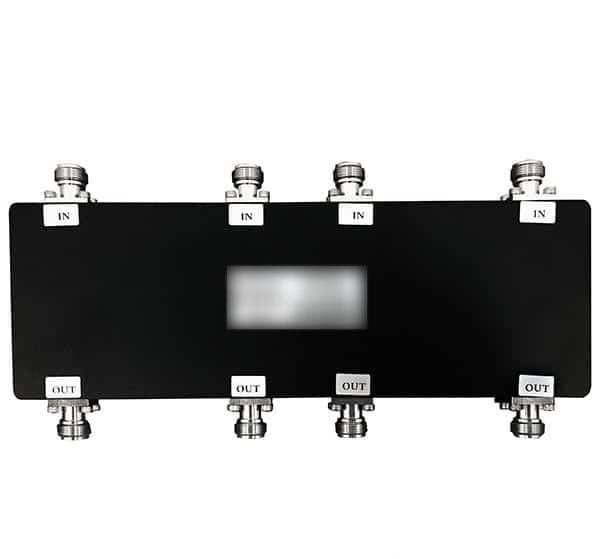 Maniron HC/4X4WB/43 - Low PIM (-155dBc) Hybrid Combiner; (4 Inputs-4 Outputs), 350-6000MHz, w/ 4.3-10 Female Connections