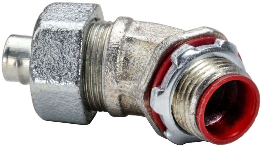 9-units min. Topaz 1 1/4" Metallic Sealtite 45 degree fitting - 234S