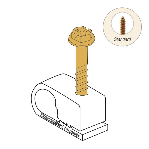 855-units min. Telecraft S4WH Versatile Cat 6 Wire and Cable Clips for Easy and Professional Installations - S4WH