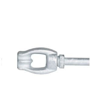 Hubbell E1020044 - Anchor Pisa Rod 3/4in X 7ft With Twineye Galvanized E102-0044