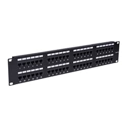 3-units min. Premier Patch Panel Cat5e 48 Port High Density - 8 Conductor Jacks To 110 Connections Labeled For Universal Wiring T568a/t568b (2 Rack Mount Spaces Or 3.5 Inches) - PT-PP-C5E48-HD