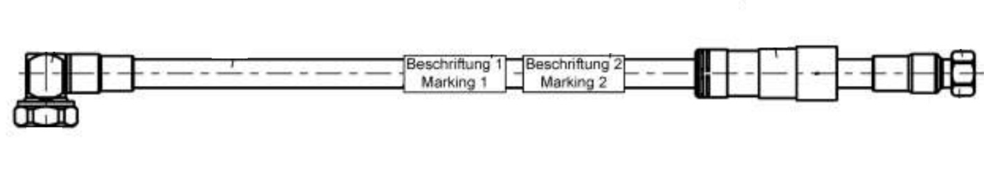 Rosenberger SLJ12RPW-60R64M-10FT-00 - 10ft Ldf4 4.3-10 Straight, Male/7-16 Din Right Angle, Male