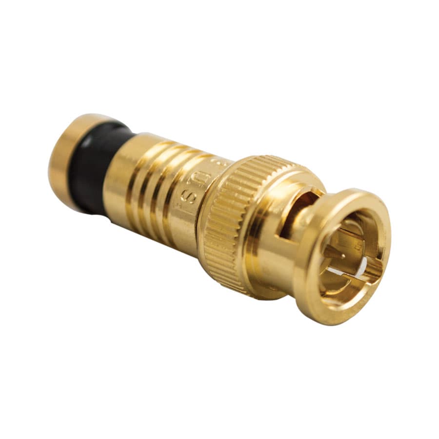 38-units min. Structured Cable Products, Inc. Pro Series- Bnc Compression Connector For Rg6/u- Full Gold Plated- W/6 Color Bands- 10 Pieces Per Bag - 924-6