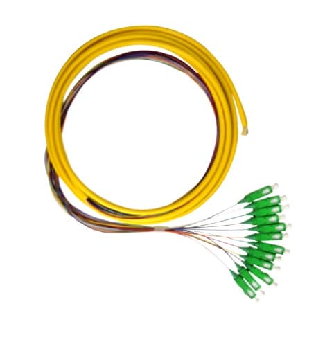 3-units min. TII Technologies Inc 12 Fiber Multimode 62.5 St 900um Pigtail 3 Meter - KBD9-ST3M