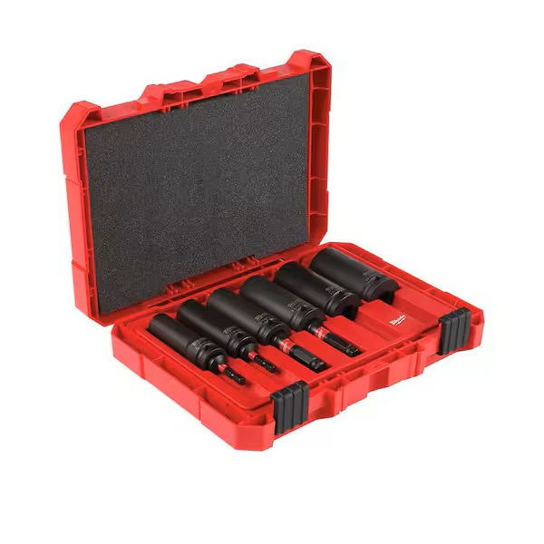 Milwaukee 49-66-5125 – Impact Duty Lineman's 2-in-1 12PT Socket Set – 1/2 in. Drive