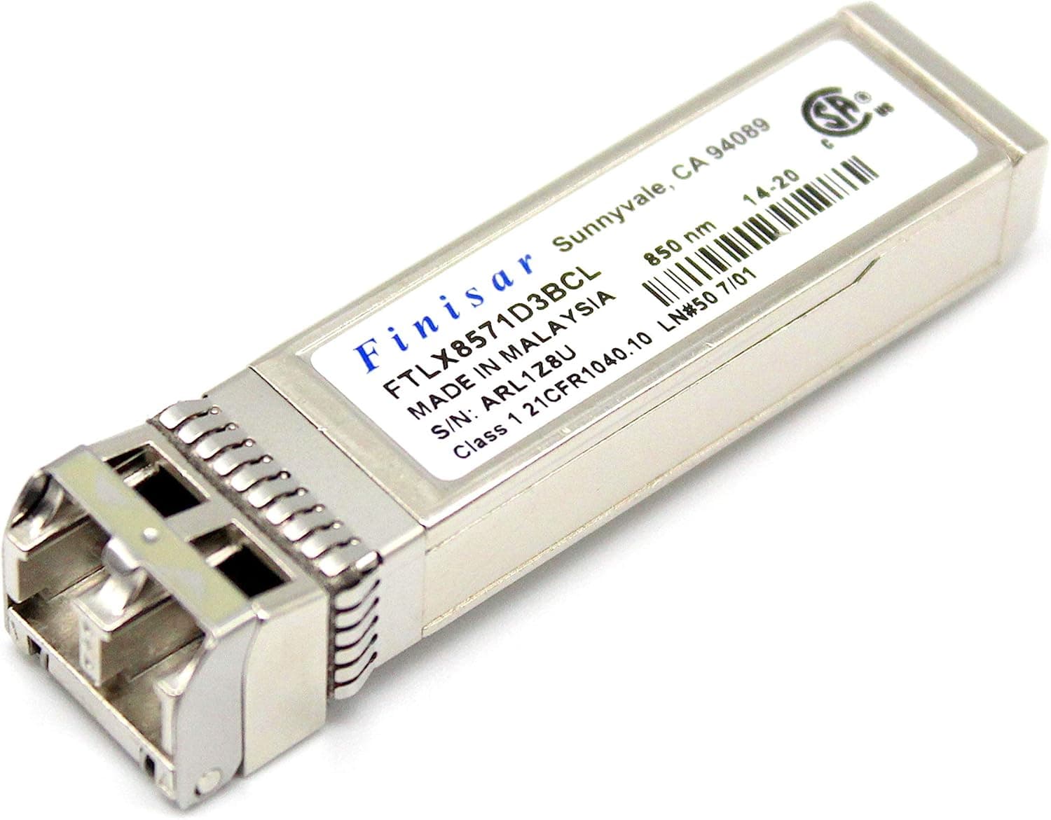 3-units min. Finisar Sfp+sr/sw 10gb/s 850nm Multimode Sfp+ Transceiver - FTLX8571D3BCL