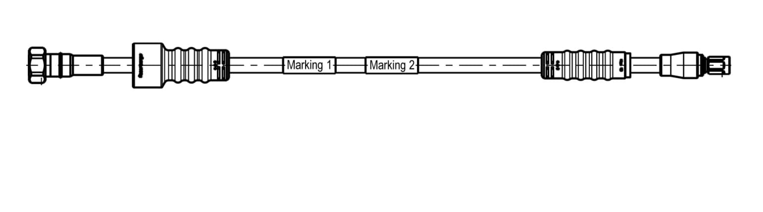 2-units min. Rosenberger Slink Plus 3/8" S Superflex Jumper Assembly With Rjb - 4.3-10 Male Straight W/ Rjb To Nex10 Male Straight W/ Rjb. 28 Ft - SLJ38SPW-64M89M-28FT-00