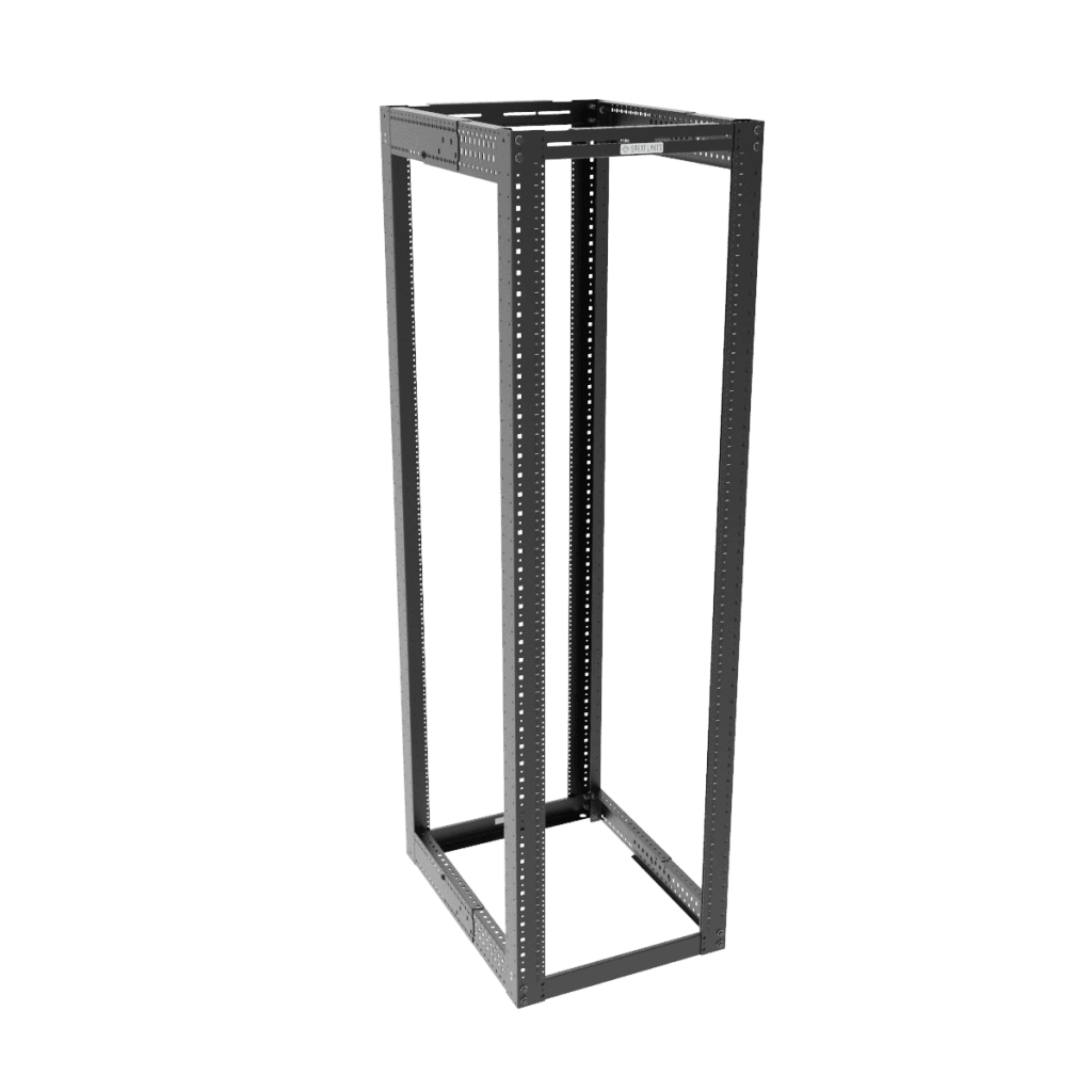 Great Lakes Data Racks & Cabinets VRX-45U2436-B-1224 - 4-post 45ru Vrx Rack Black Finish 84h 24w 36d Tapped 12-24