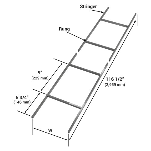 2-units min. Valmont 12 X 10' Cable Runway, T-gray - CR-12-G