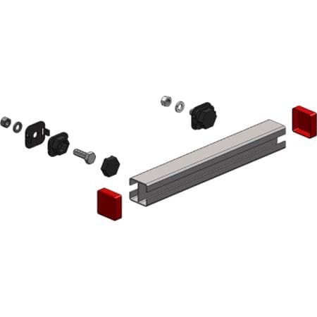 6-units min. Concealfab Pim Shield Rail Kit; 12-inch - 900359-12