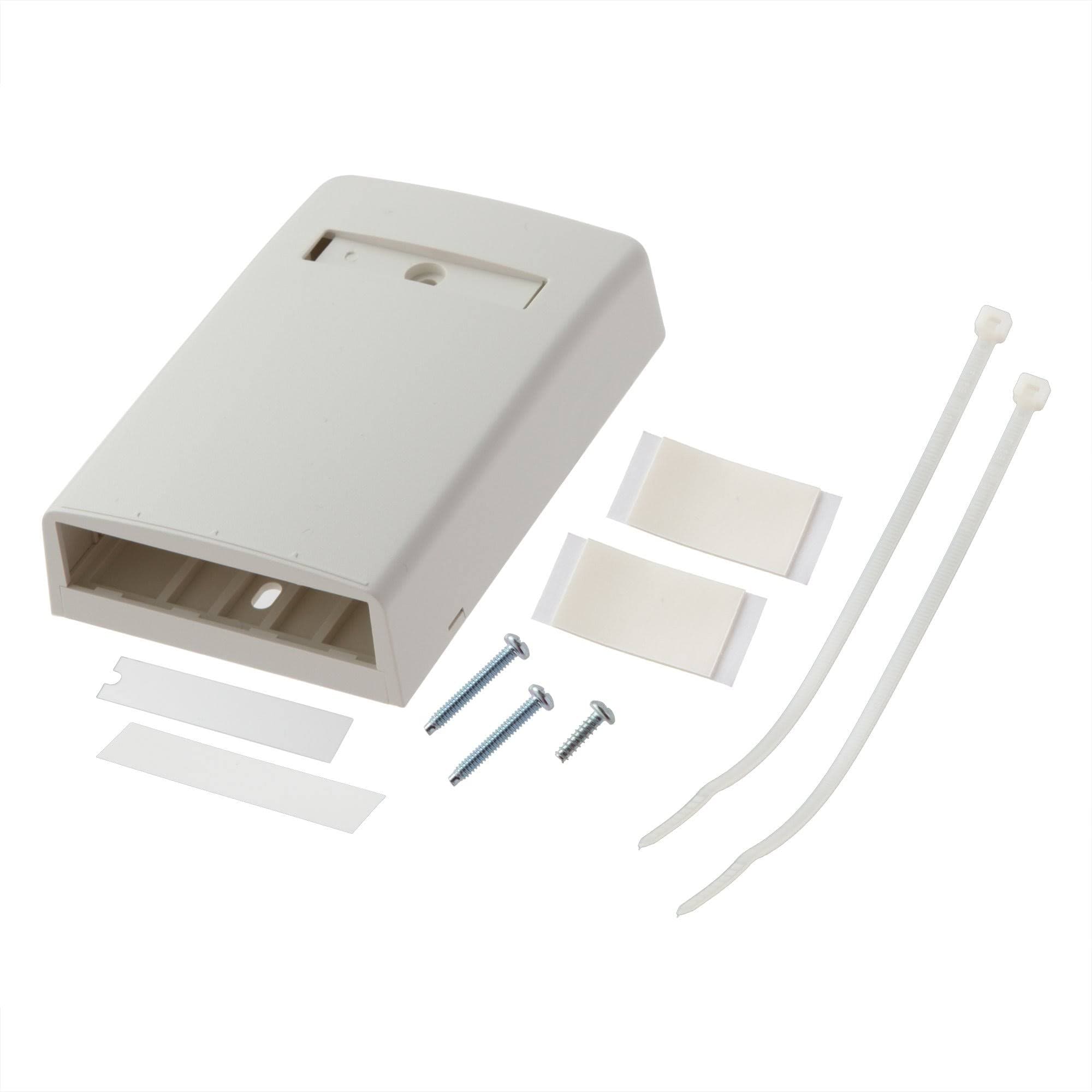 12-units min. Panduit Corporation Surface Mount Box Accepts (4) Mini-com Module 1.1 Inch X 2.9 Inch X 4.5 Inch Off White - CBX4IW-AY