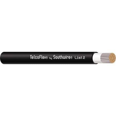 5-units min. Southwire *TelcoFlex II Power Cable, #2 AWG, Black - 56975301