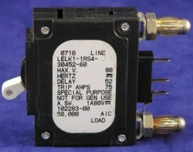 6-units min. Emerson Energy Cb; Hyd Mag; 1p; 60a; 80vdc; Spdt (etrip Only) - 102283