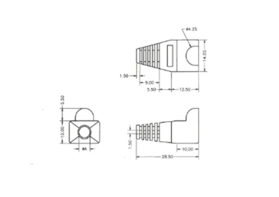 Federal Custom Cable Llc SLB-45-GN - Rj45 Boot Green