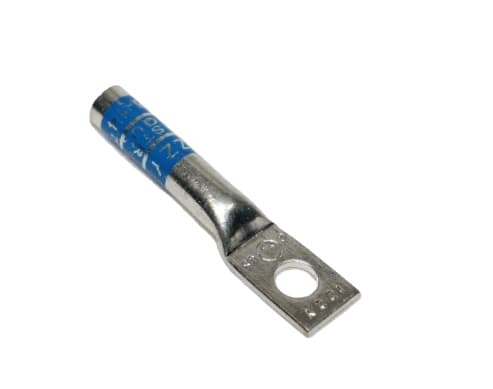 Izzy Lugs LUG-NW-6 - #6 Awg Lug, No Window, 1 Hole, 1/4 Stud. Long Barrel, Blue