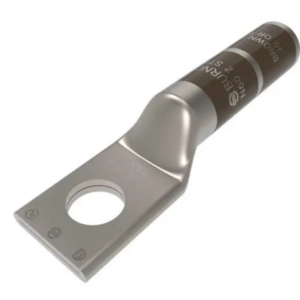 42-units min. Burndy 1 Hole Lug Long Brl 2 Awg 5/16 Bolt Rohs - YA2C
